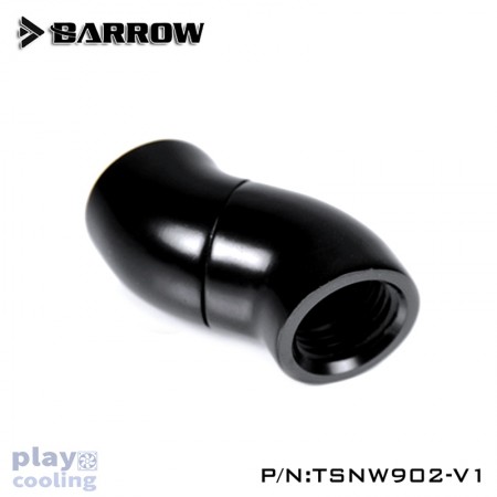 Barrow 90-Degree Snake Rotary Adapter Black