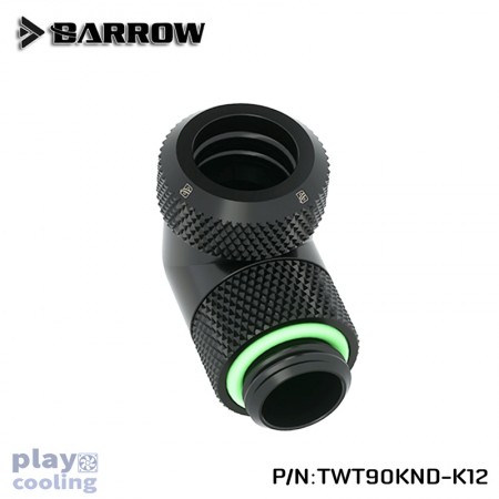 Barrow Rotary 90-Degree Multi-Link Adapter 12mm Black