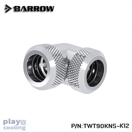 Barrow Double hard tube 90° Multi-Link Adapter 12mm Silver