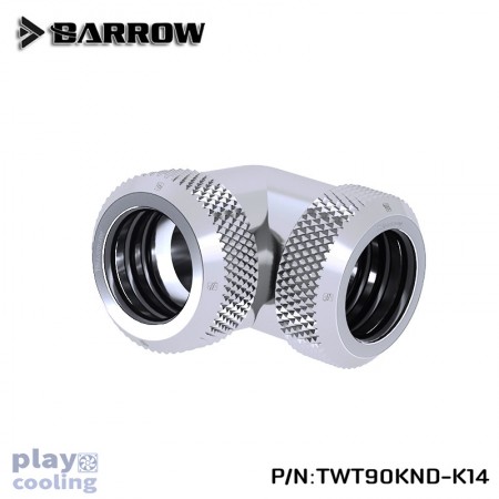Barrow Double hard tube 90° Multi-Link Adapter 14mm Silver