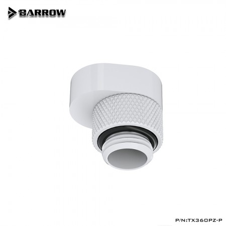 (ตัวเยี้ยงทางน้ำ) Barrow G1/4' 360°rotation offset adapter 6MM-White