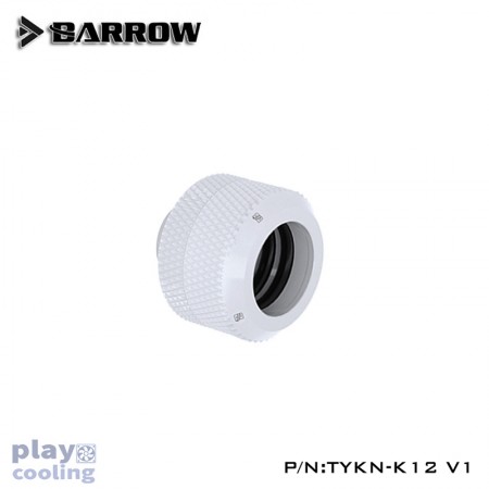 Barrow Compression Fitting - 12mm OD Rigid Tubing white