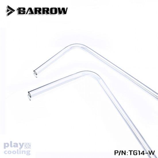 (ท่อใสดัด 90°) Barrow PETG Tube 14*10 Transparent 90° pre bending tube 500mm