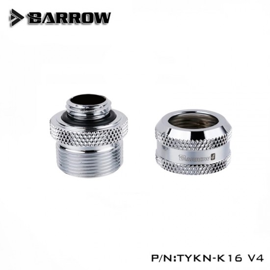Barrow Compression Fitting V4 - 16mm Silver 