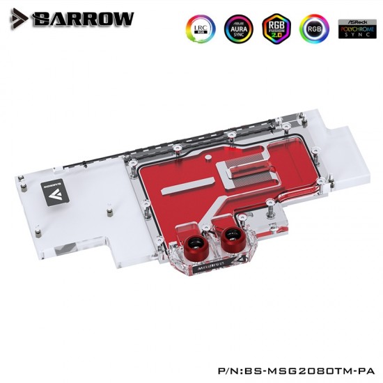 MSI RTX2080Ti 2080SUPER GAMING X TRIO Full coverage Barrow GPU water block 