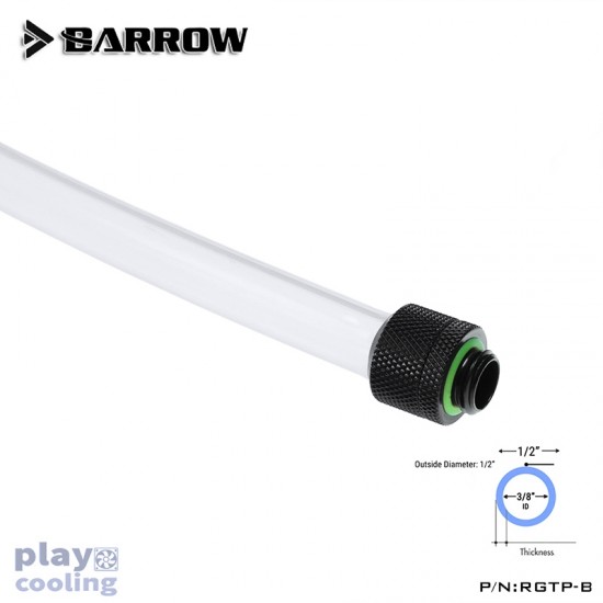 Barrow PU temperature soft tube (ID3/8-OD1/2)   (สายยางคุณถาพสูง โปร่งใส UV ยาว 1 เมตร ) 