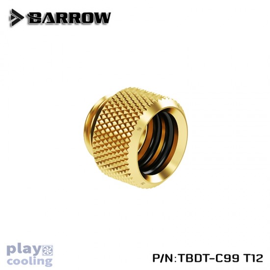 Barrow Push-in Fitting - OD：12mm Rigid Tubing gold
