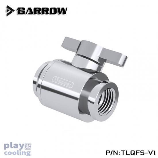 Barrow Mini Valve (with Brass plated handle-Silver shiny) Silver (วาวล์ชุดน้ำ)