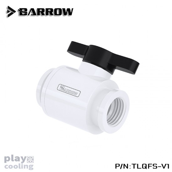 Barrow G1/4" Mini Valve White-Black (วาวล์ชุดน้ำ)
