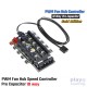 PWM Fan Hub Speed Controller 10Way Pro Capacitor molex (ใช้ต่อพัดลม 10ตัว ปรับรอบ PWM Pro Capacitor รับประกัน 1 ปี)