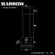 Barrow T virus D5/SPG40A integrated spriral Reservoir pump cover 280 mm Black- Green  (แทงค์ T virus สำหรับปั๊ม D5)