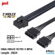 DUAL MOLEX 4PIN TO PCI-E 8 (6+2) Adapter Cable Connector JMT สายแปลง2ออก1 สำหรับการ์ดจอ)