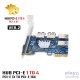 PCI Express Card PCI-E 1X  to USB3.0 4 Slot  (สำหรับแปลงต่อการ์ดจอ1 ออก 4 )