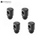 (Set 4Pcs) Barrowch 90°Rotary Adapter with smooth surface Black