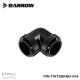 Barrow Double hard tube 90° Multi-Link Adapter 14mm Black